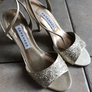Bridal/Black tie Caparros embroidered heels